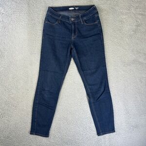 Old Navy Jeans‎ Womens 0 Short Dark Blue Denim Pants Super Skinny Mid Rise Curvy